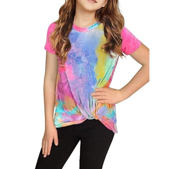 NWT - Casual Loose Soft Short Sleeve Knot Front Tunic Tops - Size Small - Picture 1 of 2